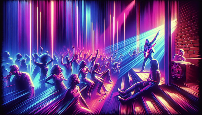 1987; using the andy warhol signature style of boarders on the left and right side of the picture, use a retro synth wave colour scheme, create a depiction of the power ballad in 80s rock music